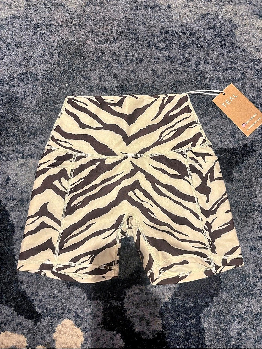 Active by Teal zebra print shorts
